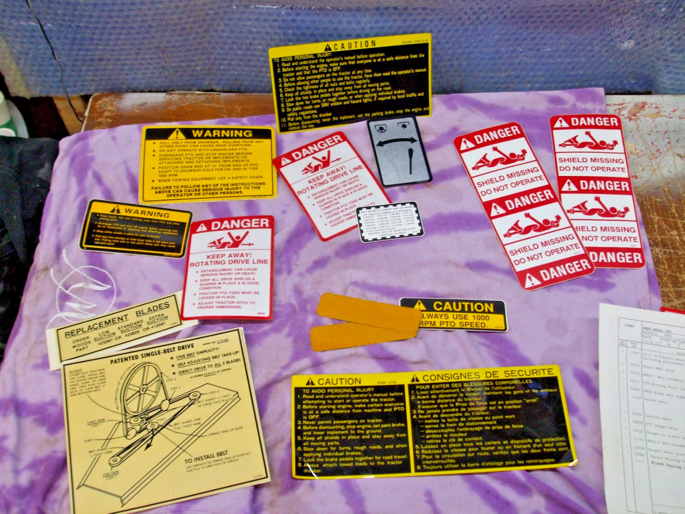 Woods RM59 Mower decal package kit.