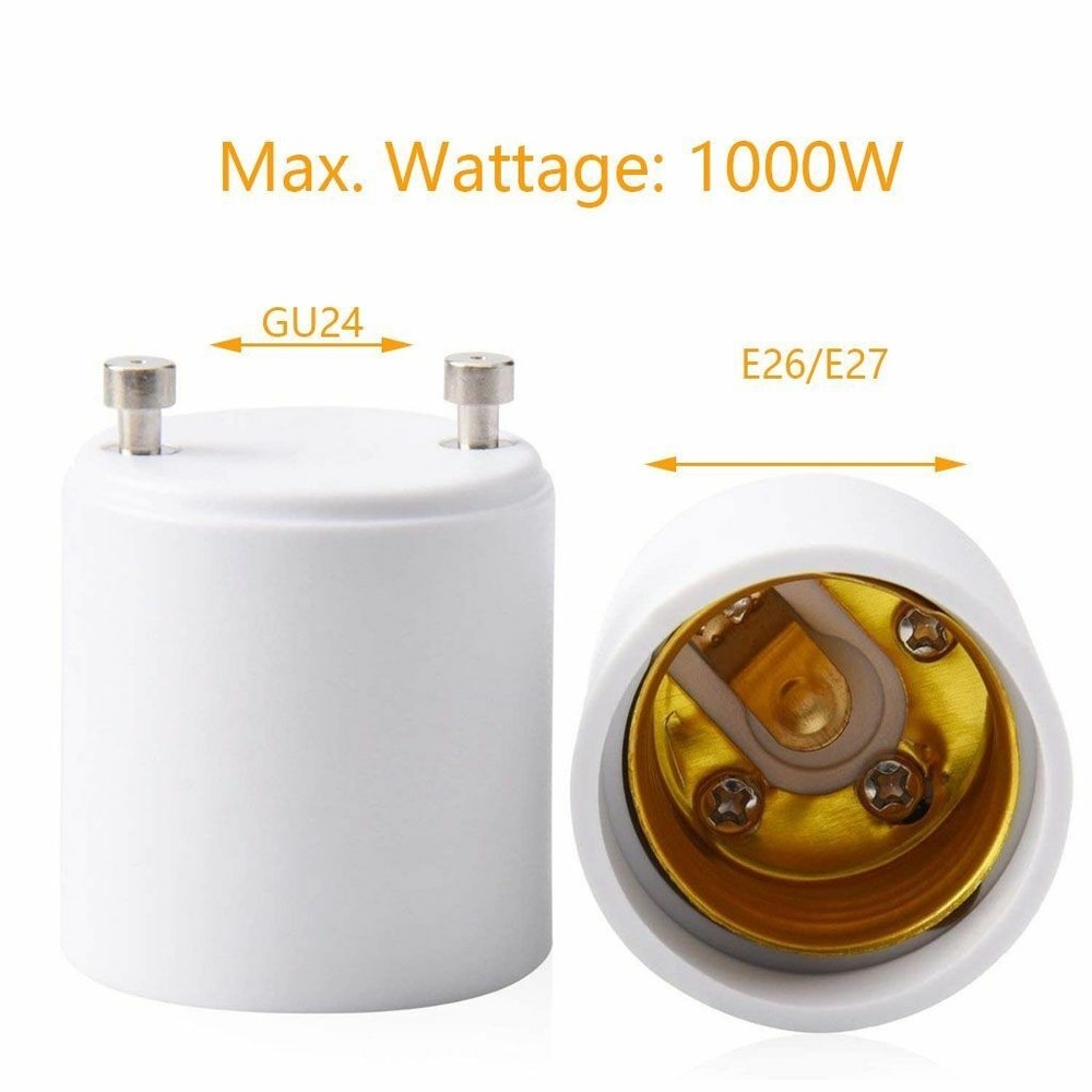GU24 To E27 /E26 Screw LED Light Lamp Bulb Base Adapter Socket Converter Adaptor