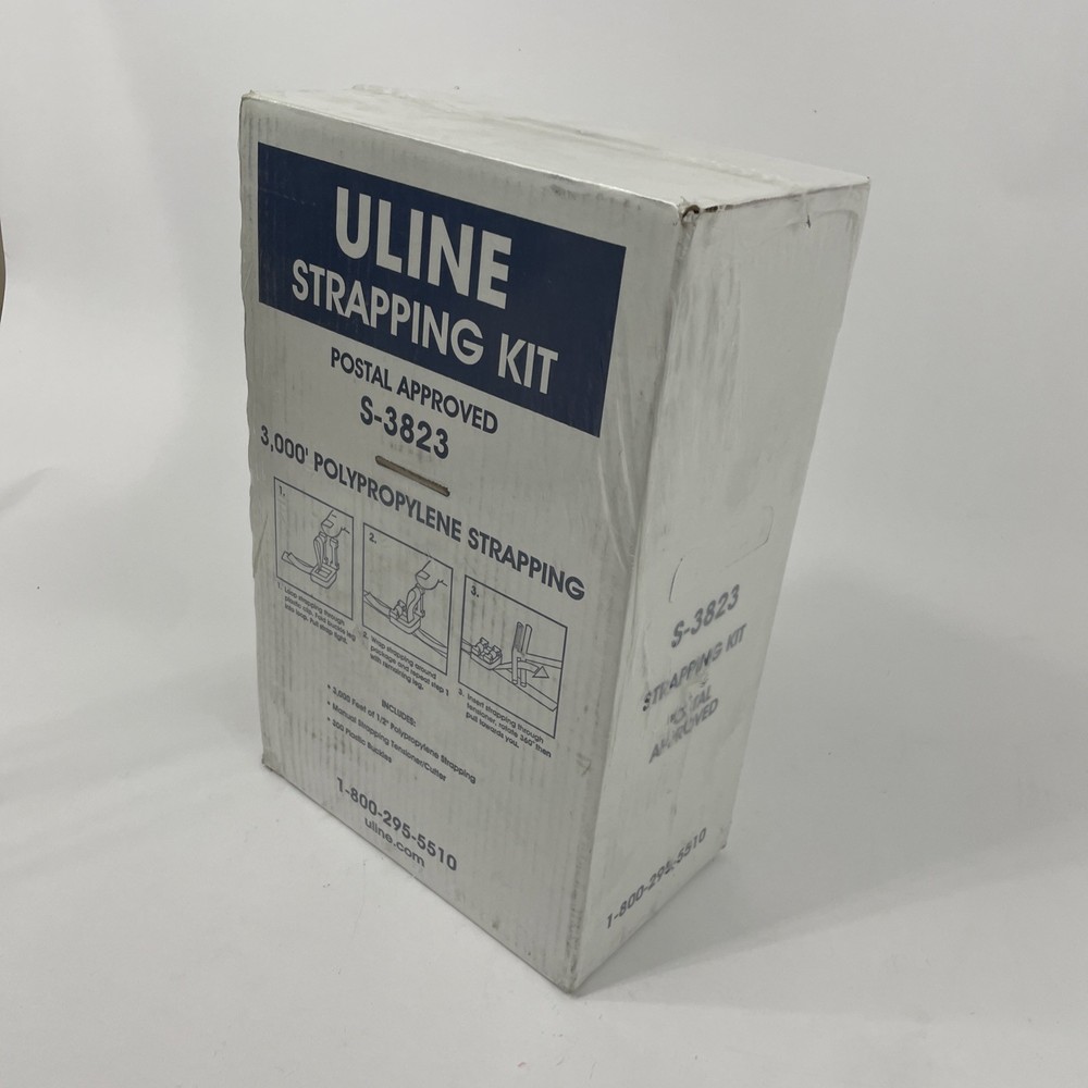 Uline Strapping Kit S-3823 Postal Approved 3000 Ft Polypropylene Strapping
