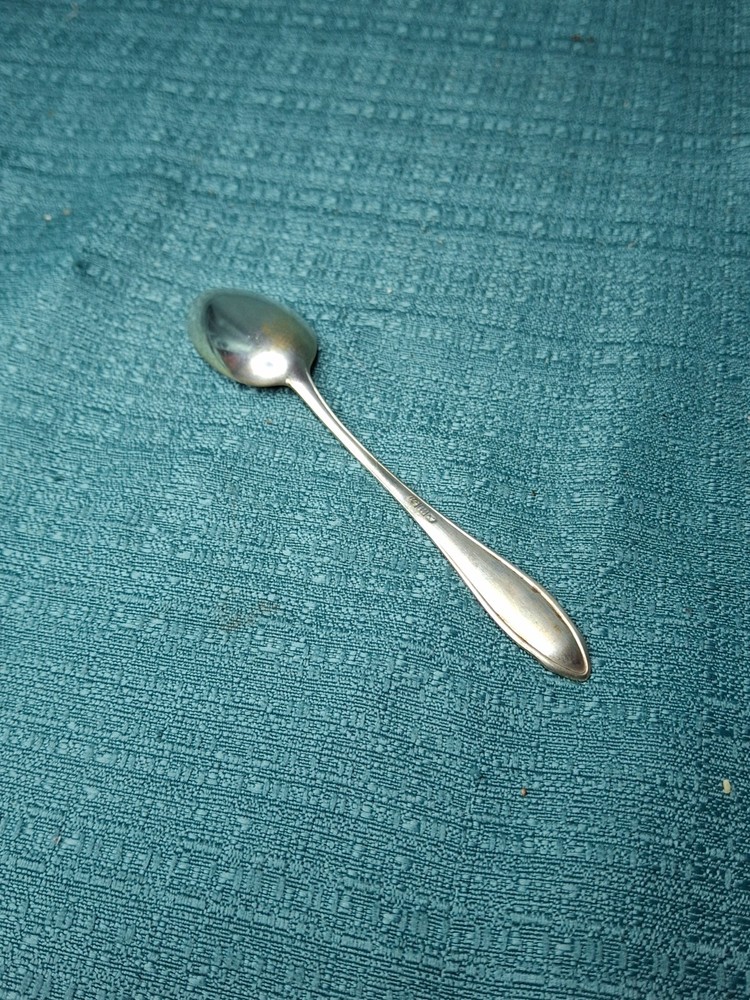 Antique German .800 Solid Silver Spoon - Crescent & Crown Hallmarks - 4.5" 12g