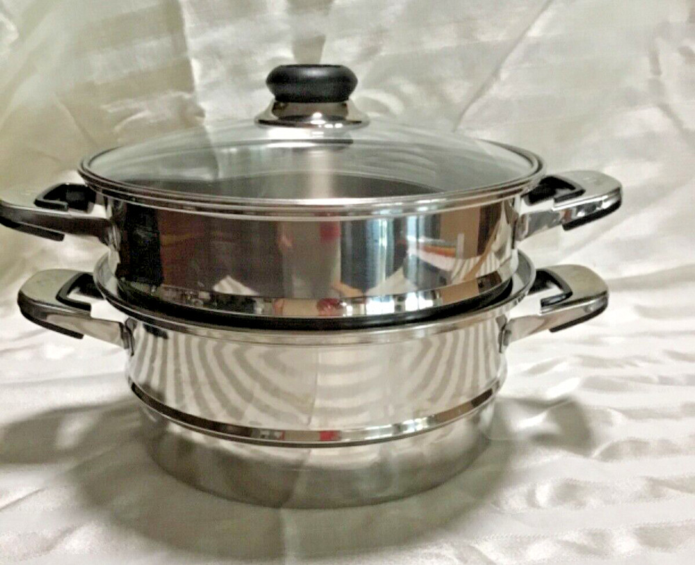 ONEIDA Immaculate 18/10 Stainless ~ Two (2) Steamer Inserts ~ Strainers