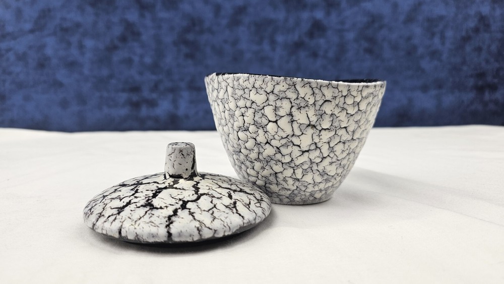 German Crackle Glaze Sugar Bowl