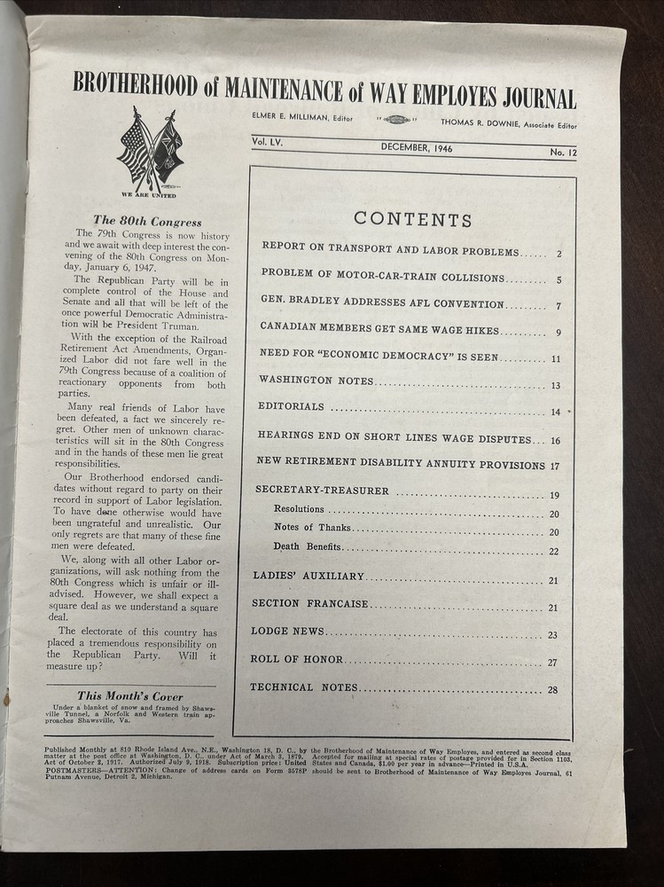 Railway Journal Magazine Dec 1946