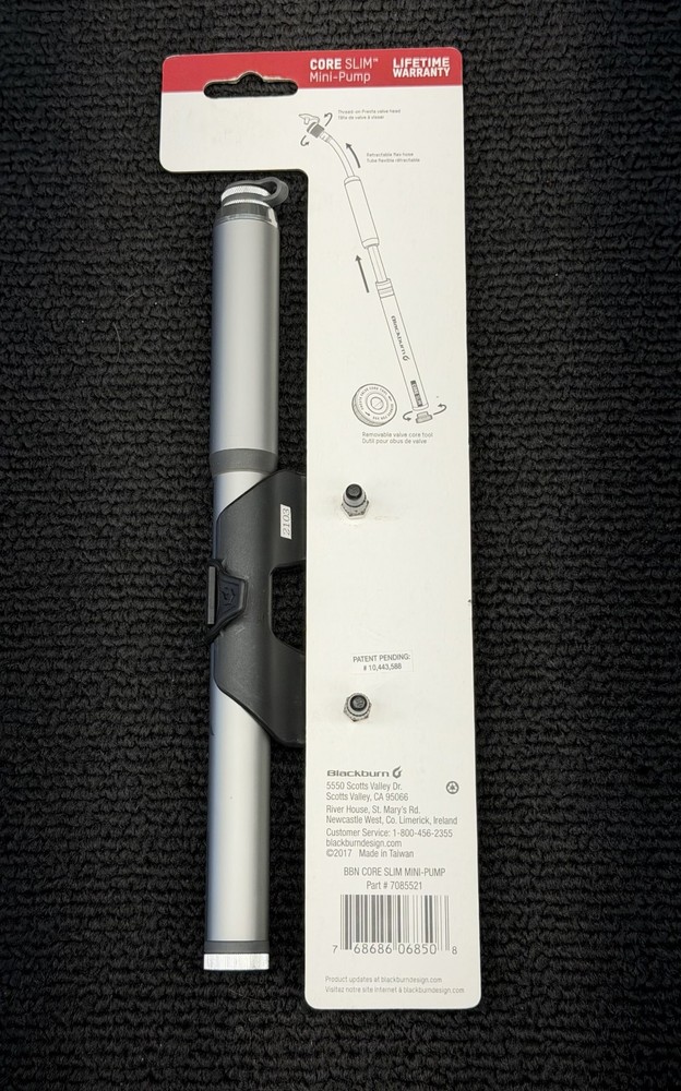 Blackburn Core Mini Pump with Mount- Presta Valve Only