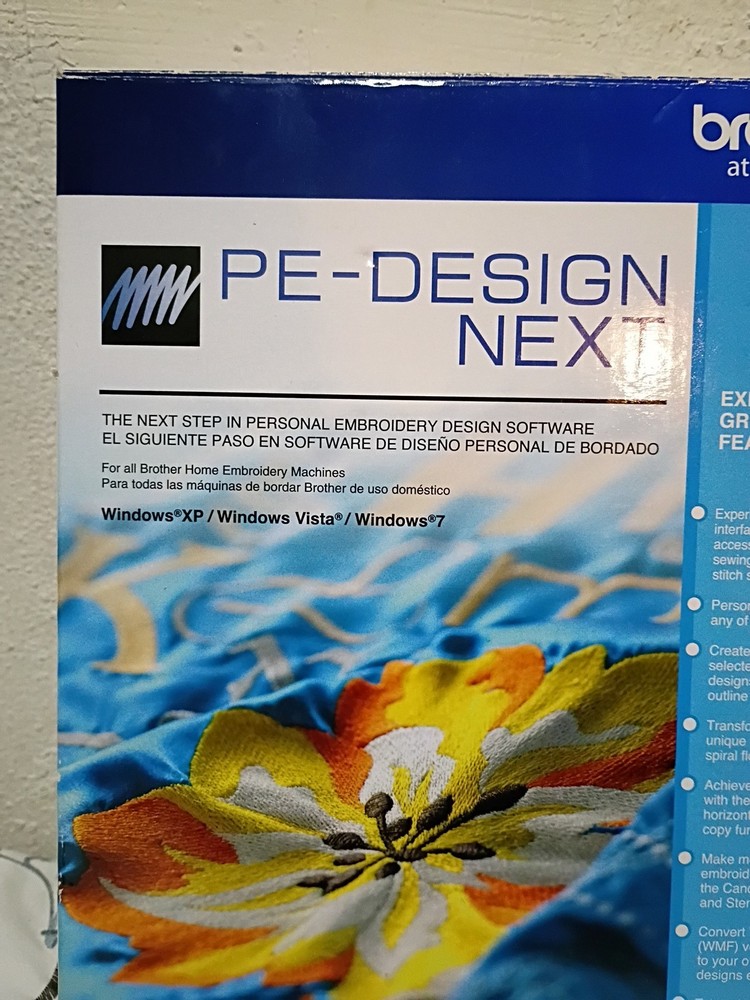 Brother PE-Design Next Embroidery Software – Full Version – Brand New Open Box
