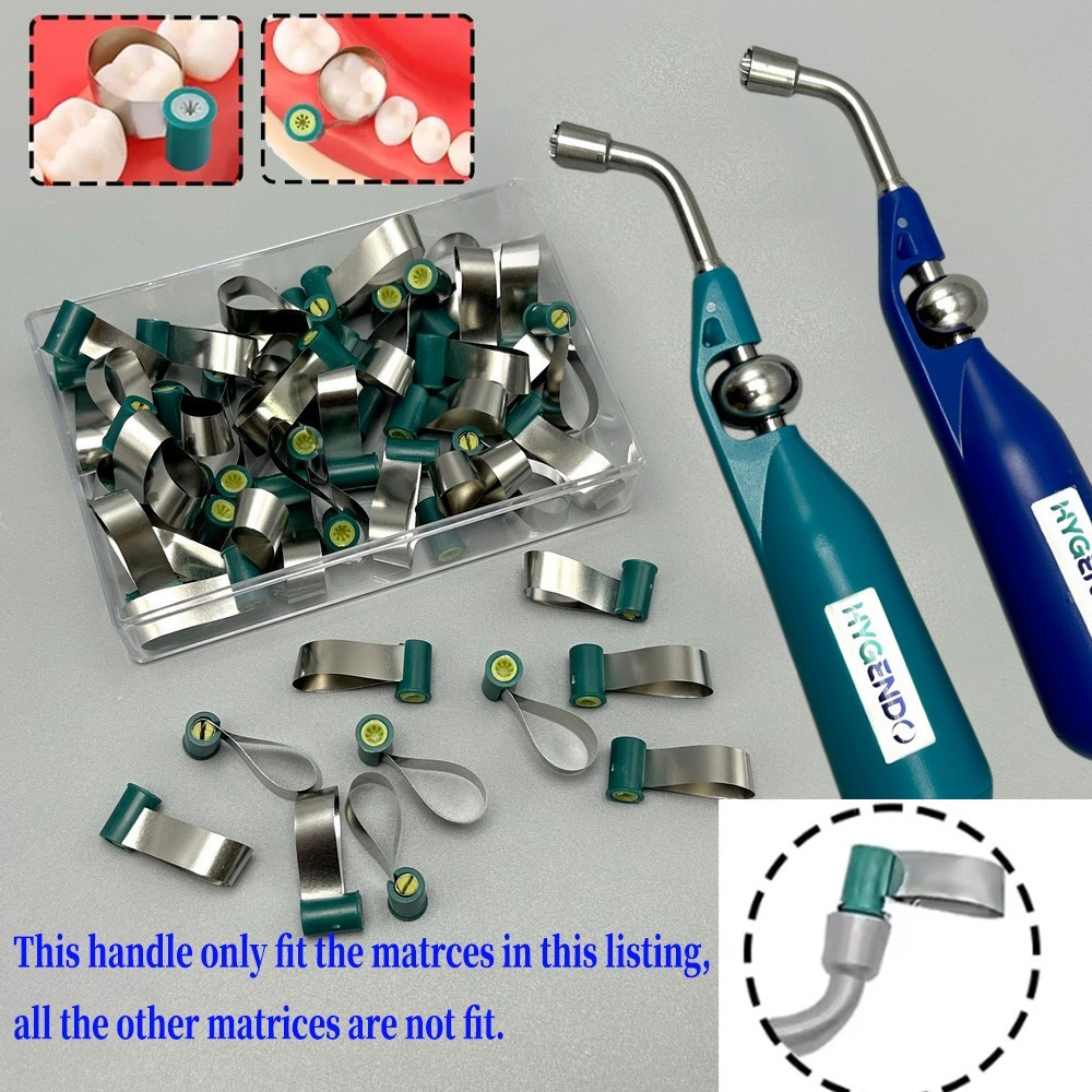 Dental Matrix Bands Reel Double-Side Anatomically Shaped Soft Bands Handle Kit