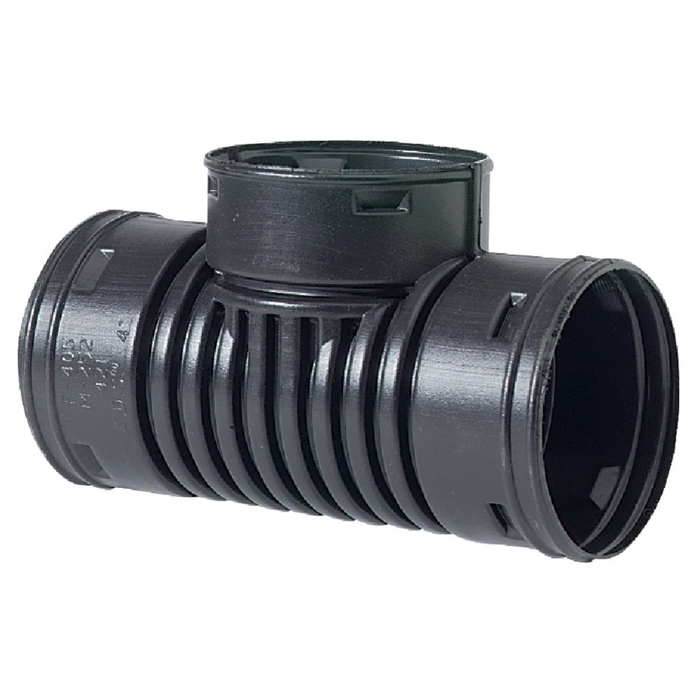 Advanced Drainage Systems 4 In. Plastic Corrugated Tee 0421AA Advanced Drainage