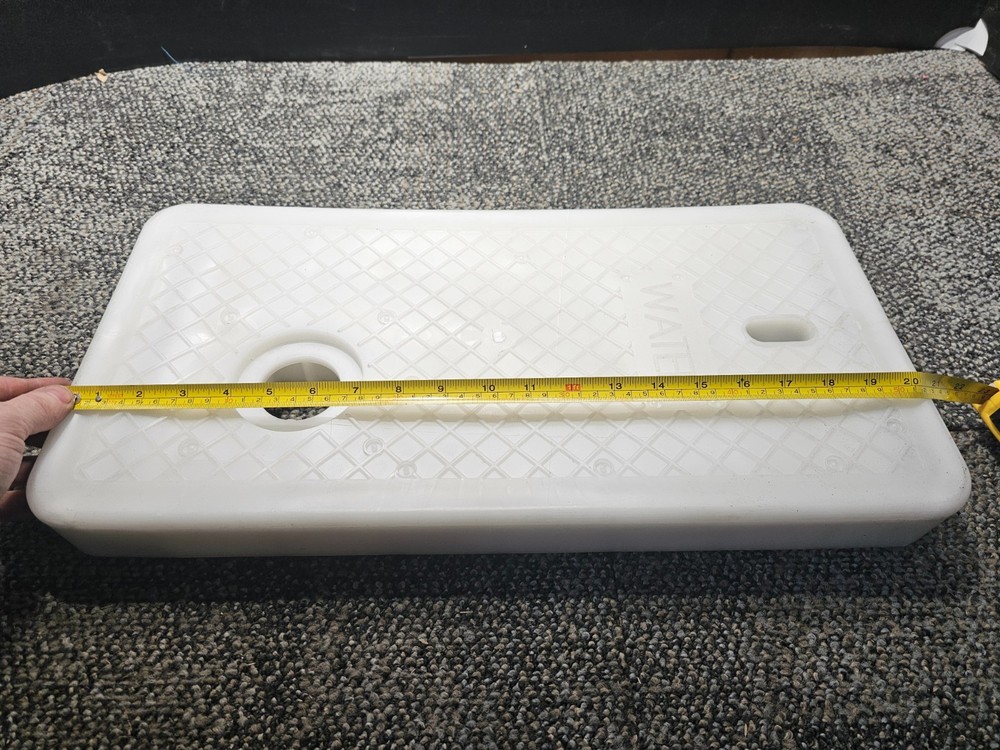 Rectangular Water Meter Box Lid Only 20.5" x 10.5" White, Polymer