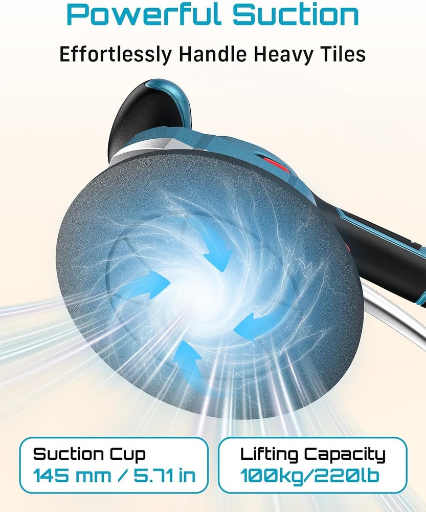 Tile Vibration Tool 145Mm: Vibration Leveling Machine 10-Hours Long Lasting, Til