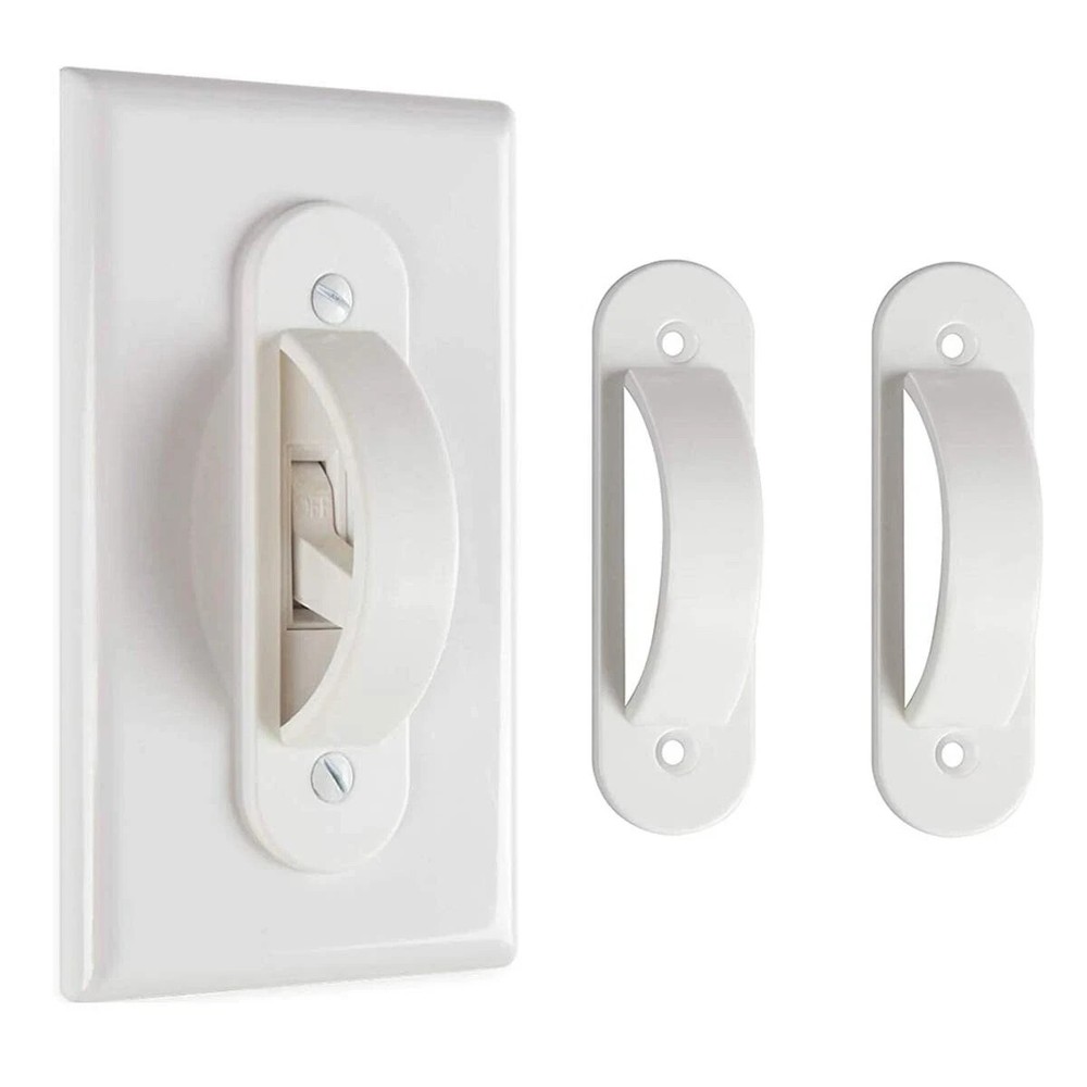 Wall Switch Guards Plate Covers Child Safety Security Home Decor (2 Pack), Wh...