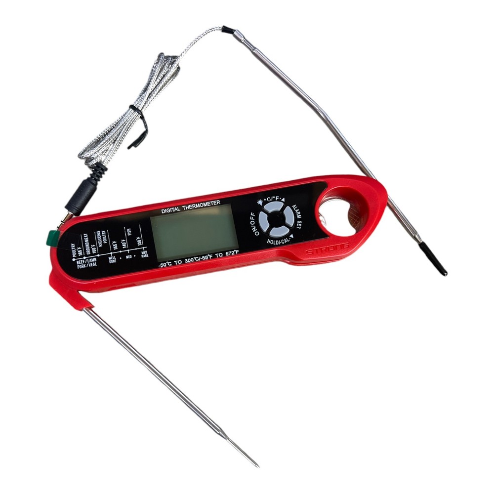 Digital Meat Thermometer Electric Probe with Backlight LCD For Instant Read