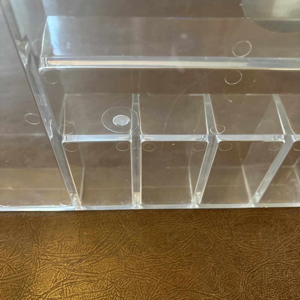 Clear Plastic Divided Organizing Desk Or Makeup Tray