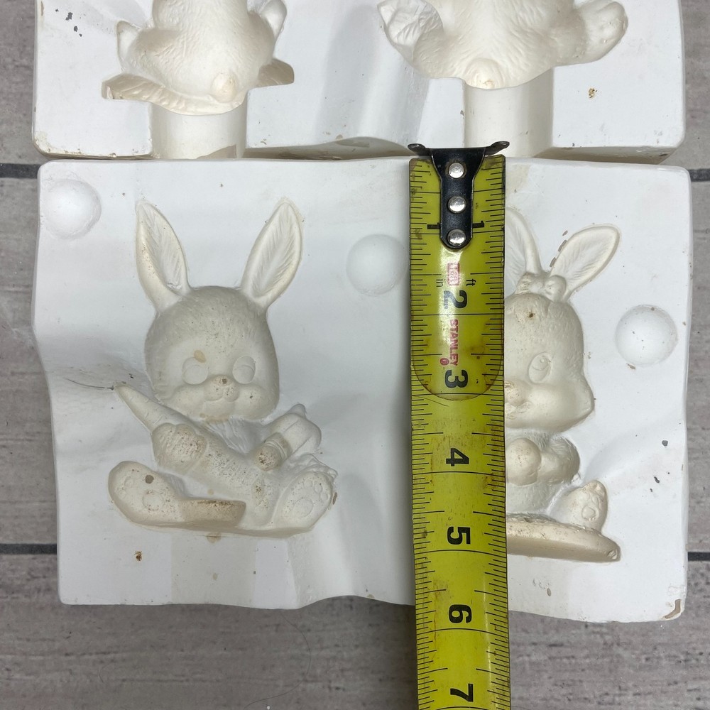 Kiismiller Ceramic Casting Mold 2 Bunnies Rabbit #602