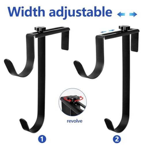 Pcs Double Pool Fence Hooks for Pool Equipment, Adjustable 2 Black-2 Hooks