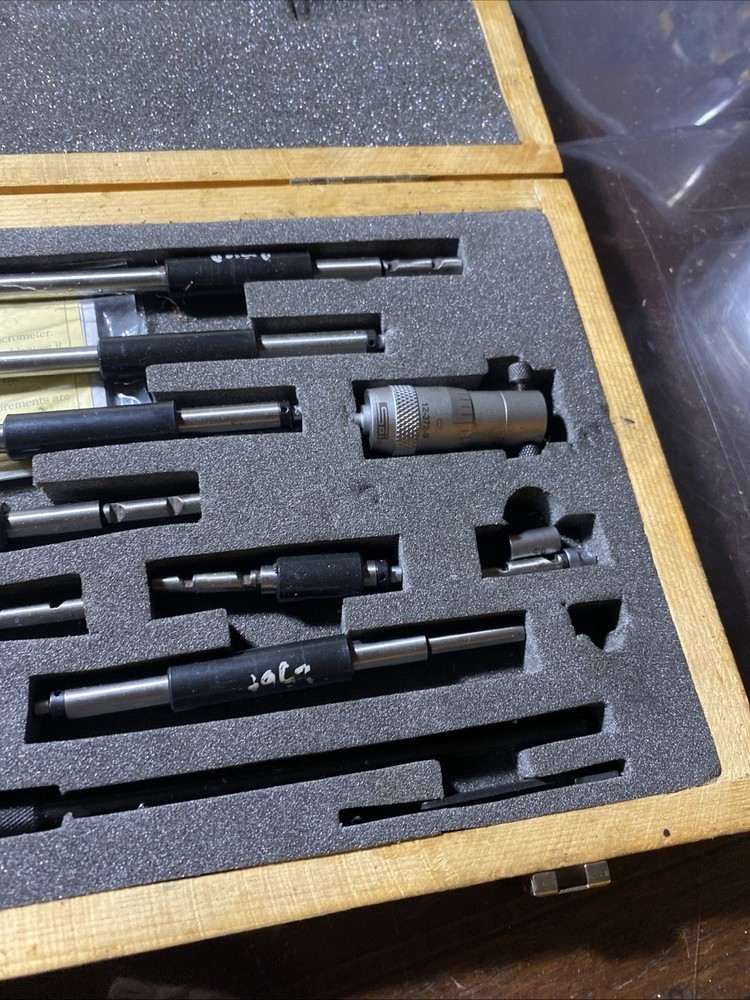 SPI Interchangeable Rod Inside Micrometer 2-12” 12-372-9 Complete