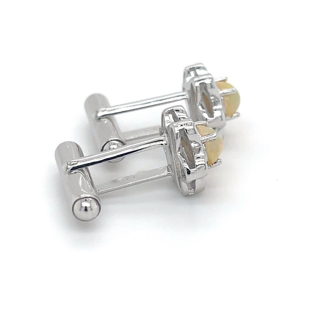 925 Silver Cufflinks with Opal.