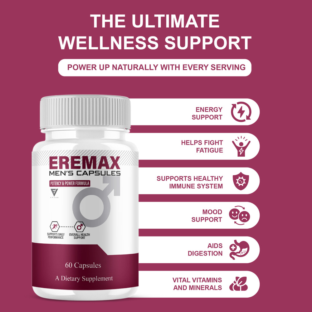 (5 Pack) Eremax Capsules, Eremax Premium Performance Supplement (300 Capsules)