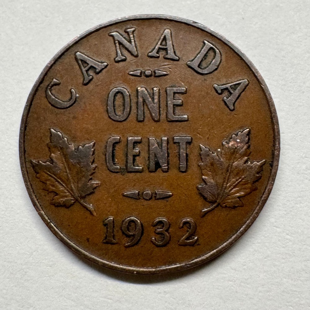 1932 Canada 1 Cent - Small Type - Coin #D-028