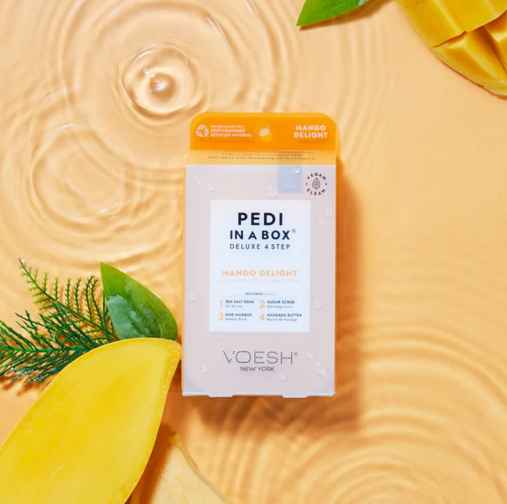 Voesh Pedi Deluxe 4 Steps PACK OF 10 - Mango Delight