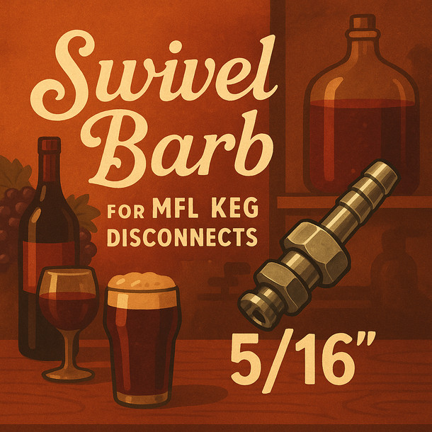 LD Carlson Swivel Barb for MFL Keg Disconnects 5/16in