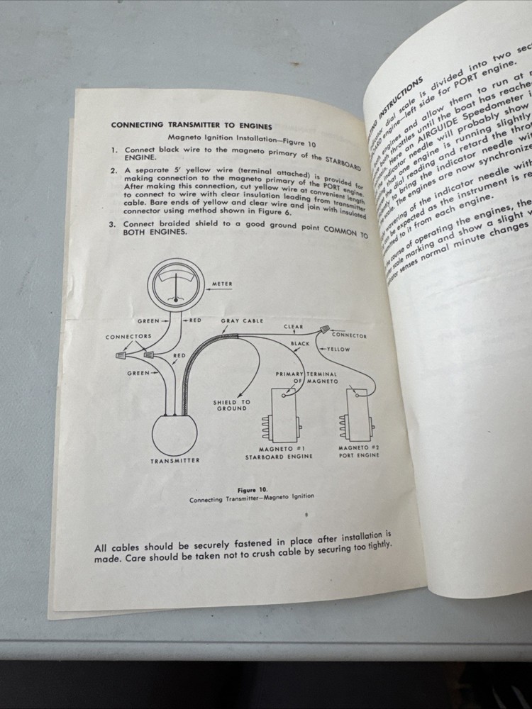 Vintage Airguide Engine Synchronism Indicator Model 614 Instruction Manual C4#2