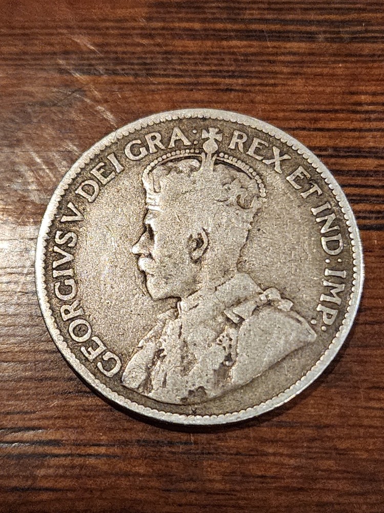 1919 Canada 25 Cents Silver Coin