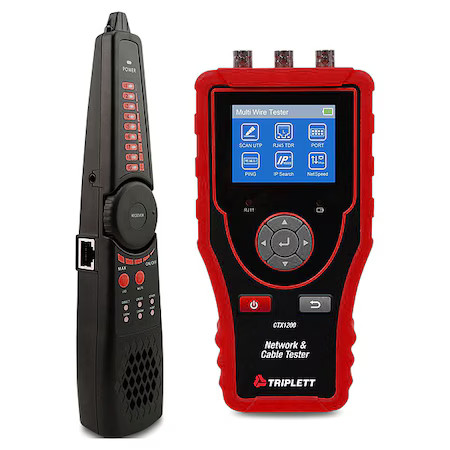 Triplett Ctx1200 Network And Cable Tester With Probe, Lcd