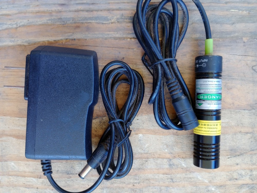 Laser Green Module with Power Adapter. 10mw-50mw