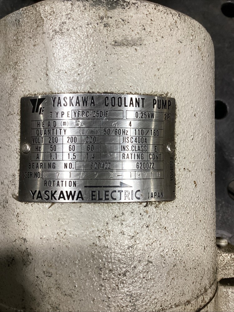 Yaskawa Coolant Pump YFPC-25DJF