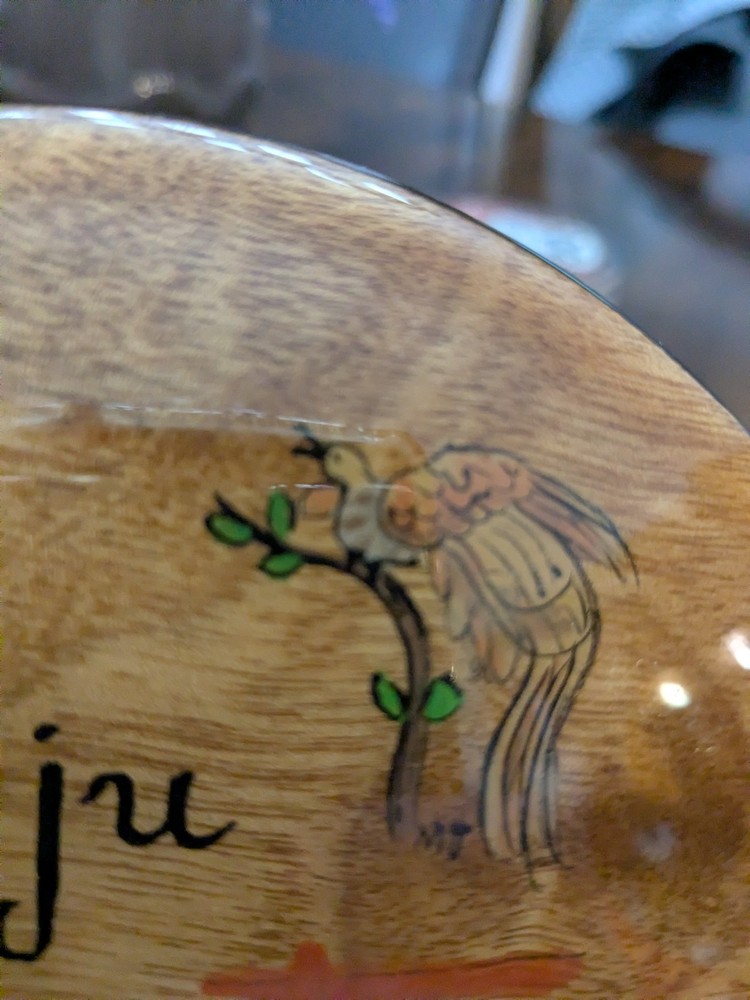 Myrtlewood Chinese Longevity Plaque