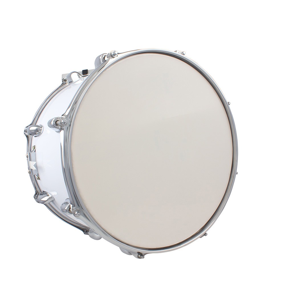 14 x10 inches Marching Drum Drumsticks Key Strap White