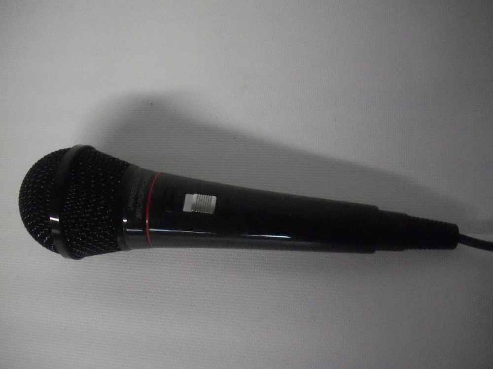 Unbranded Black Universal 6.3mm Wired Microphone w/ On & Off Switch