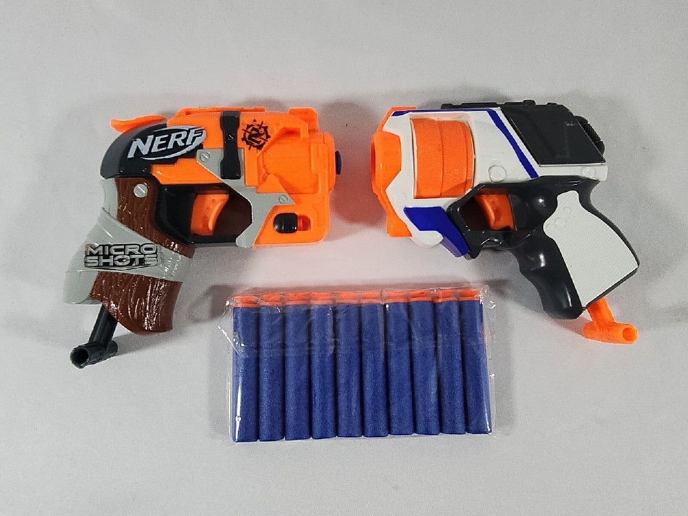 Lot of 2 Nerf Micro Shots with Ammo