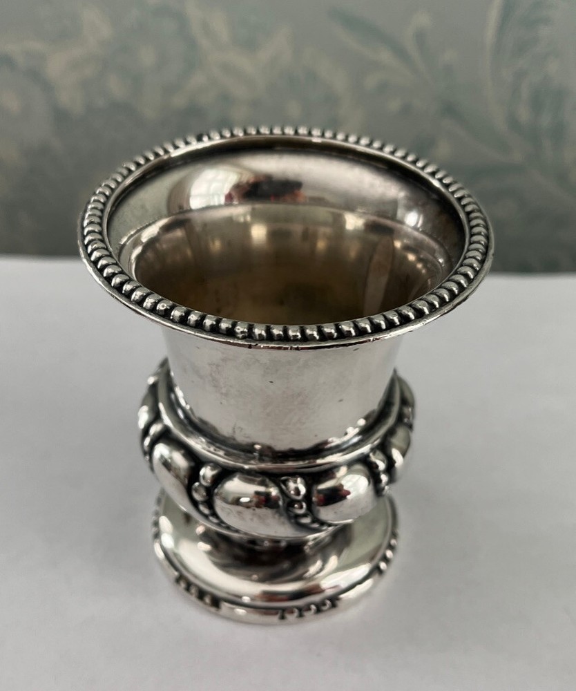 Vintage Ronson (?) Weighted Silverplate Cigarette Toothpick Holder Crown Pattern