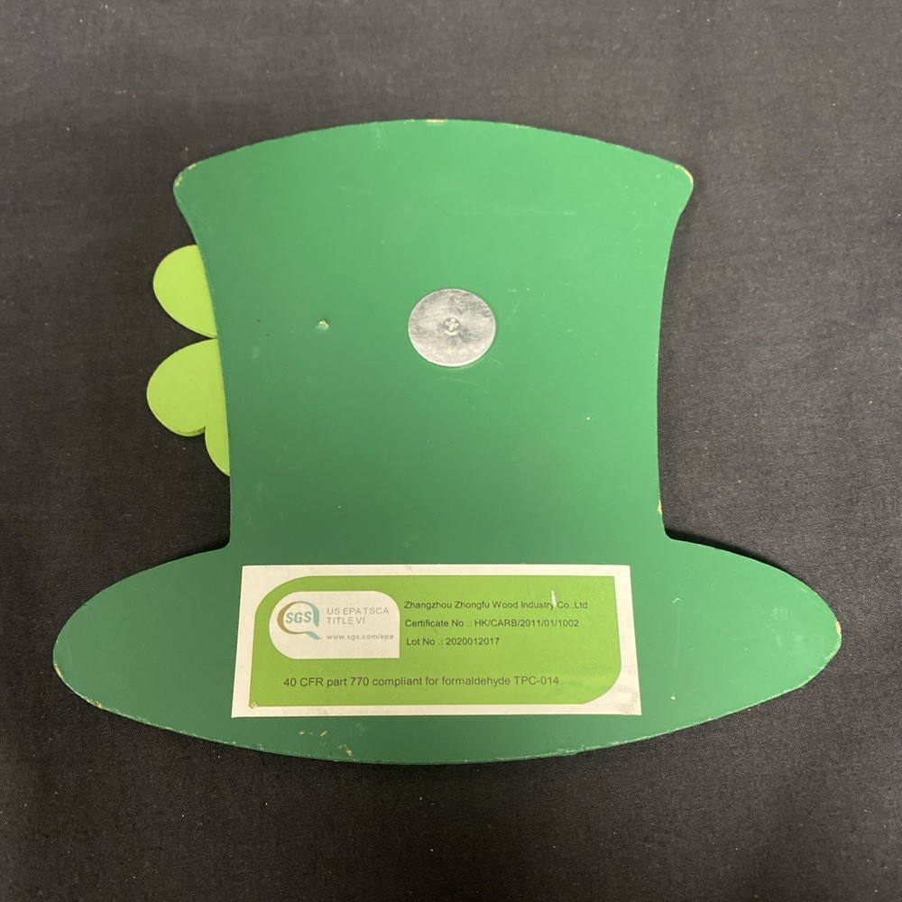 6” Wooden Leprechaun Hat- Decorative