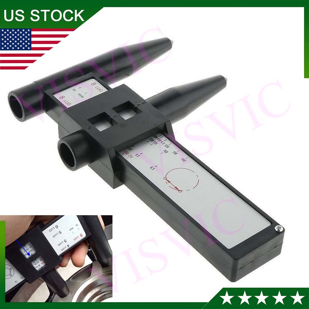 Wheel Bolt Pattern Gauge Tool 4 5 6 8 Lug Pattern Quick Measure Slide Hand Held