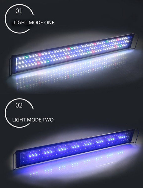 Full Spectrum Aquarium LED Light with Adjustable & Extendable for 60-75cm Tank