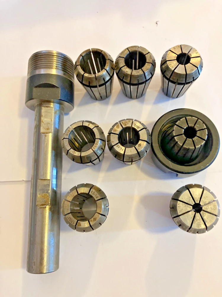 Double angle  Collet Chuck, in very good condition. Collet sizes, ect. below!!!!