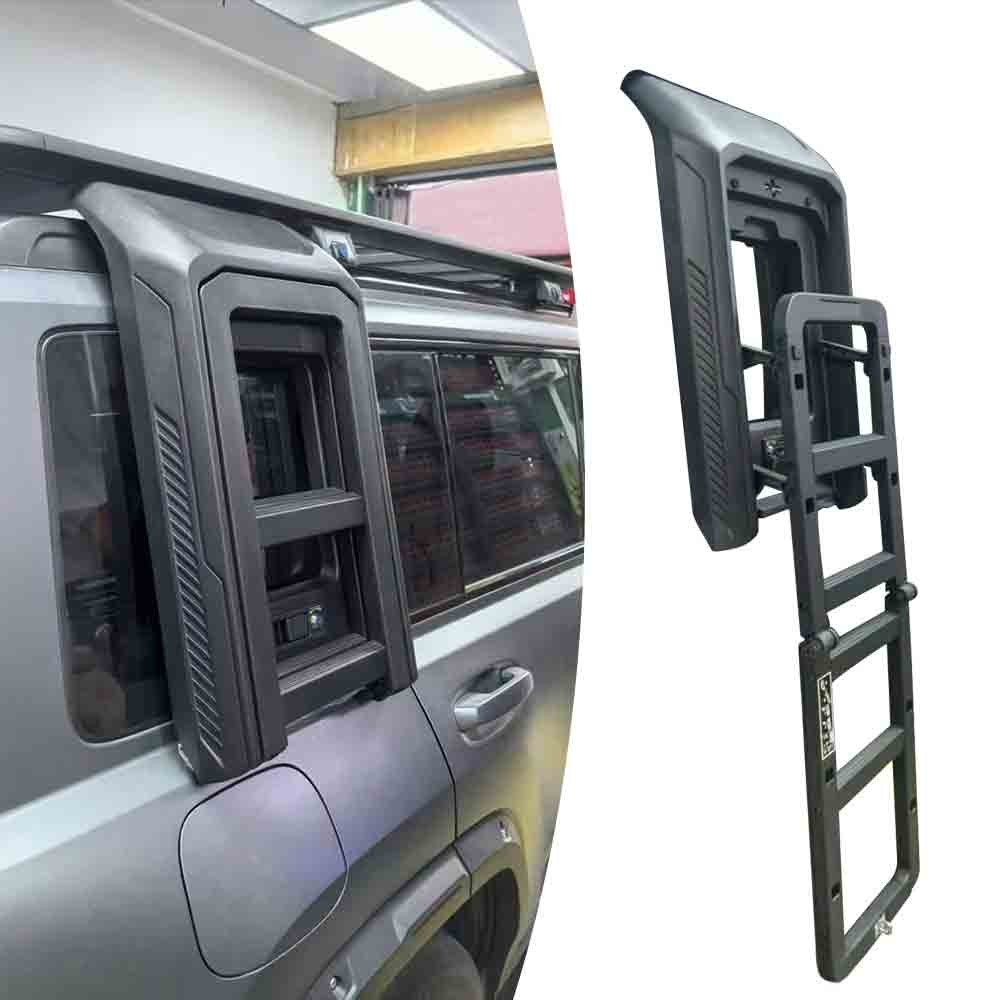 Fixd Deployable Side Ladder Full Black Window Step Fit for GWM Haval Raptor 2023