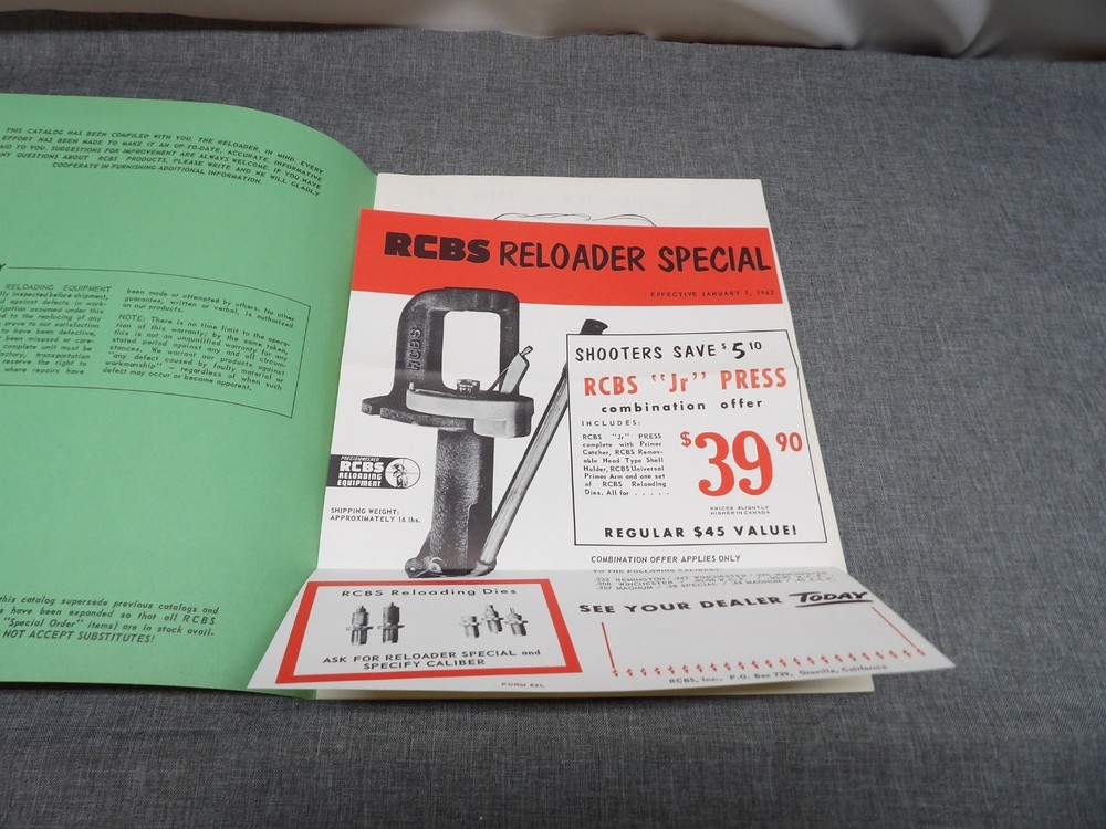 1962 RCBS Precisioneered Reloading equipment Catalog 29 Pages