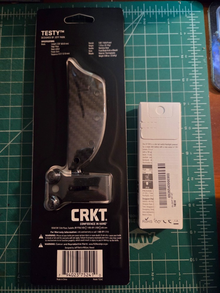 CRKT & OLIGHT COMBO TESTY & i3T EOS- NIB