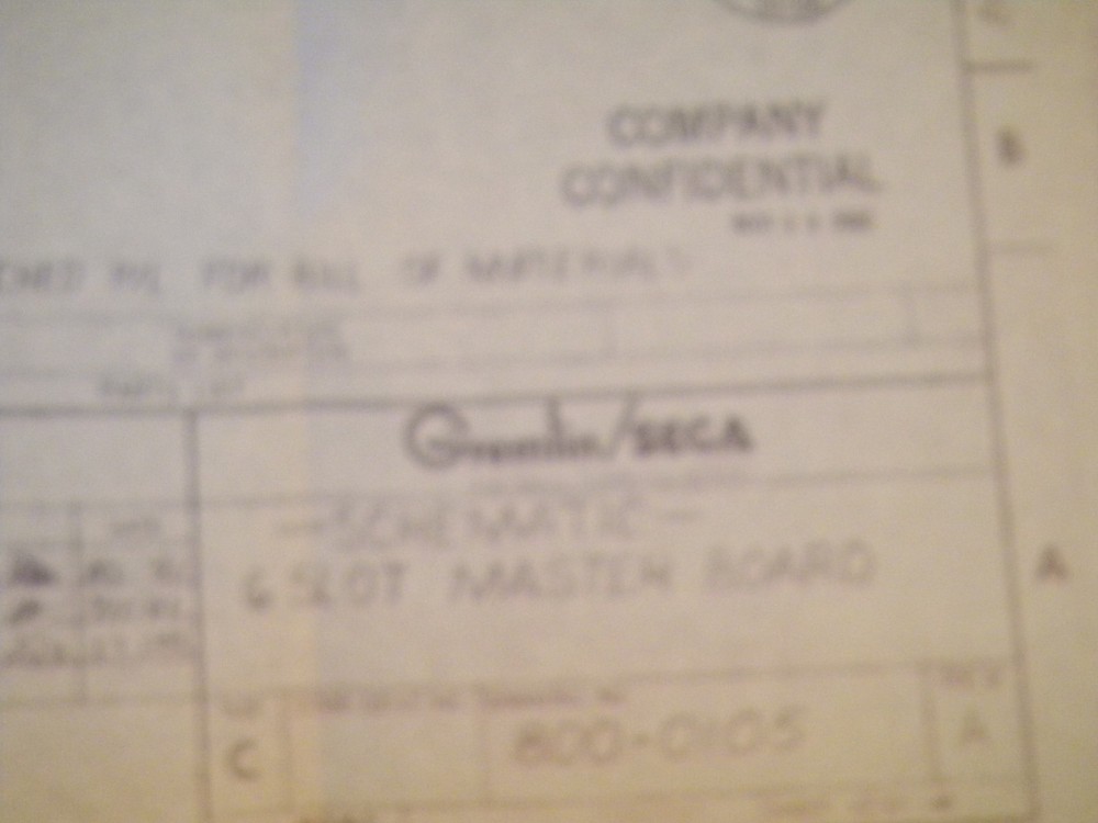 ASTRO BLASTER SCHEMATIC ONLY SEGA ARCADE GAME MANUAL