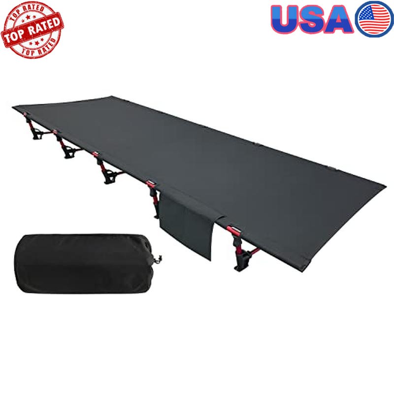 Portable Camping Cot Sleeping Cot Ultralight Back Travelling Hiking Rectangular