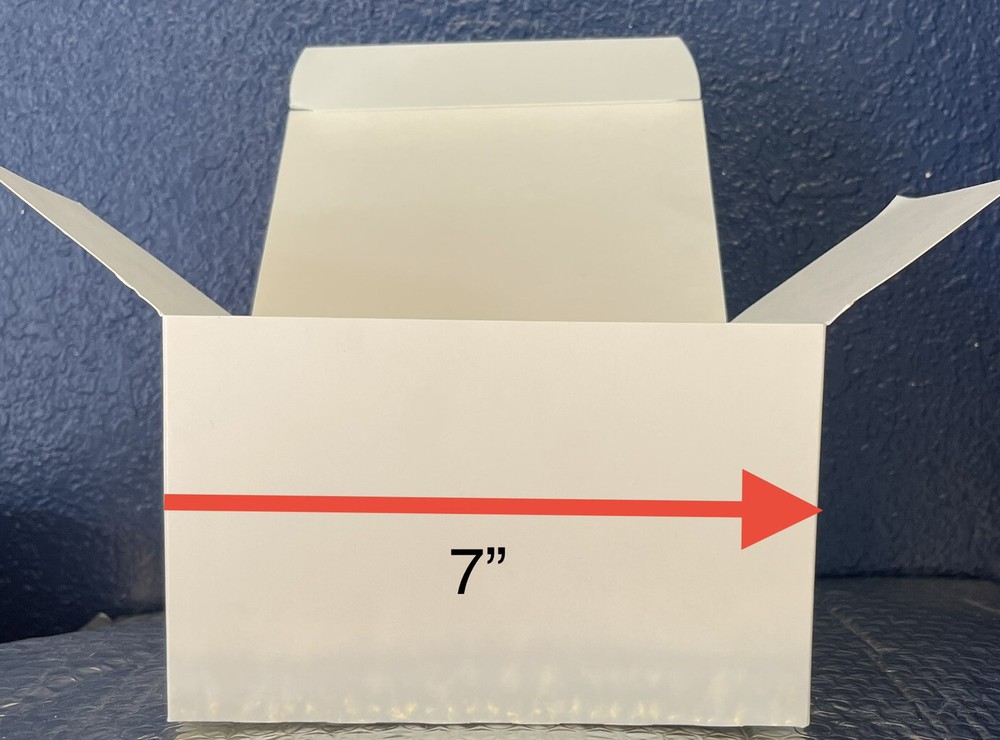 Paperboard White (15 PACK) - 7” / 5” / 4.375” -Pop up Hinged Lid Auto Bottom