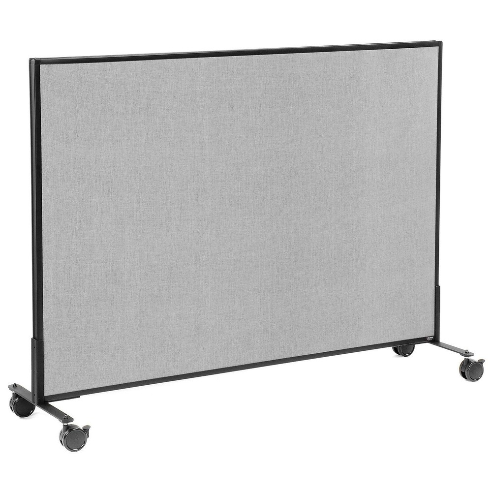 60-1/4"W x 45"H Mobile Office Partition Panel Gray