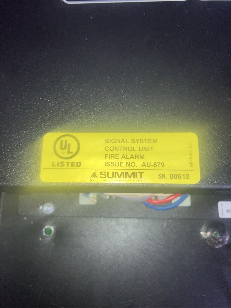 Summit Signal System Control Unit Fire Alarm System SFC 308K