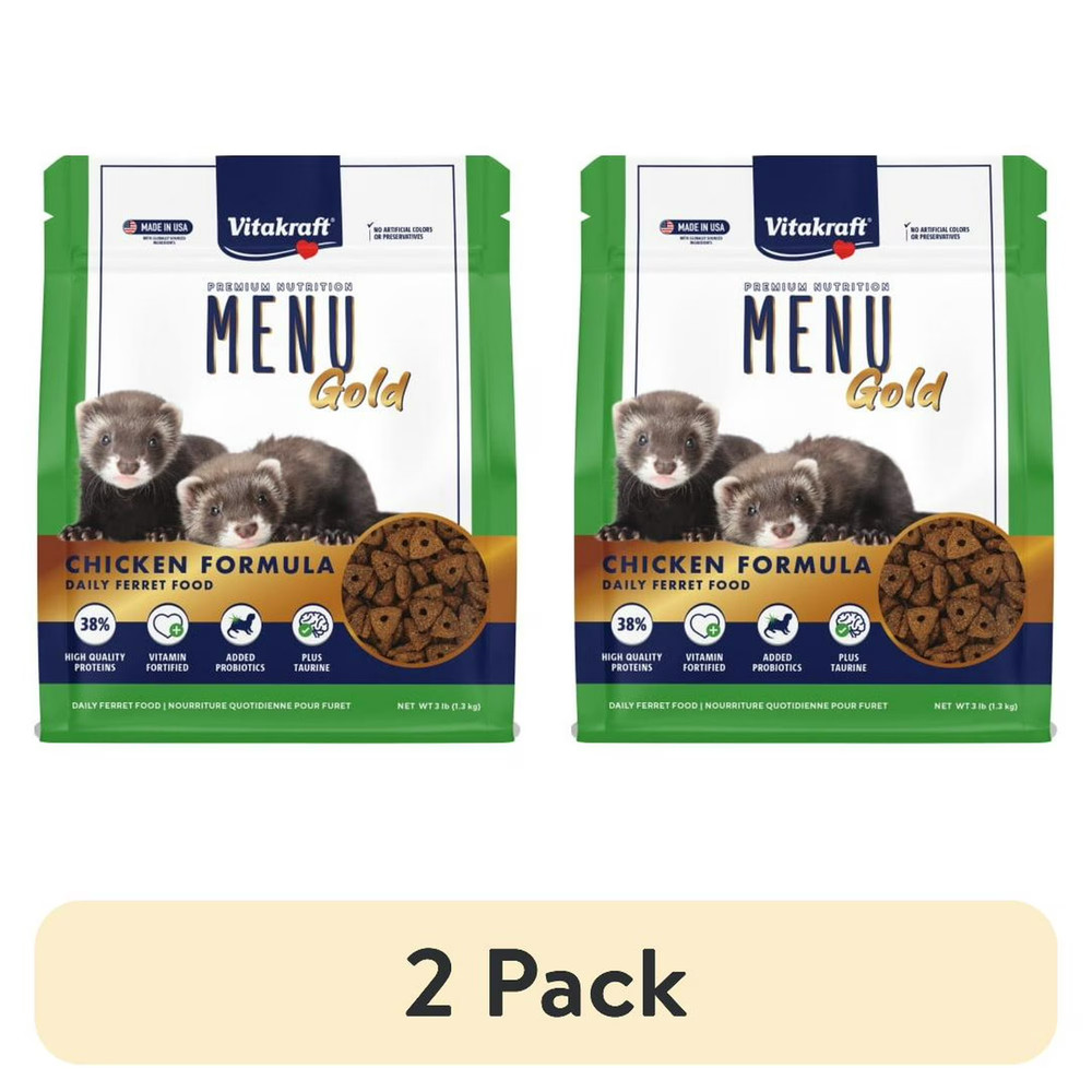 (2 pack) Menu Gold Ferret Diet, 3 lb