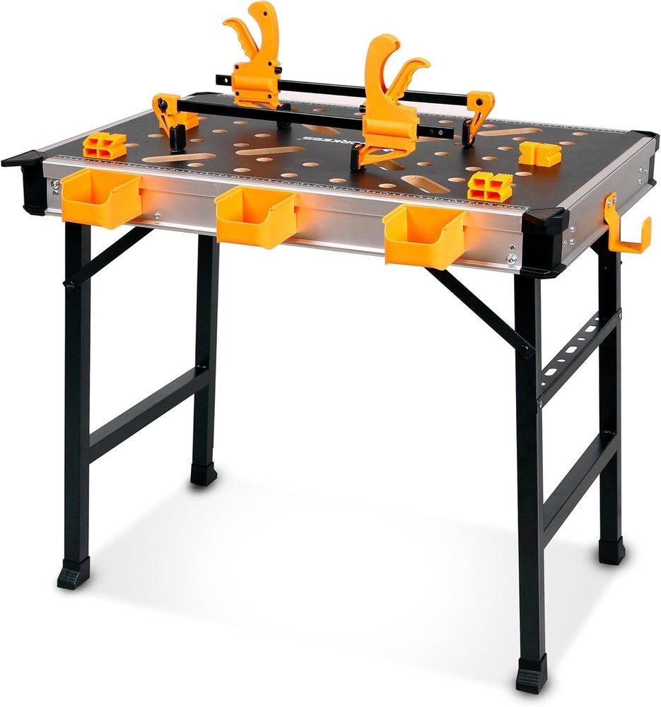 Portable Workbench 1000Lbs Capacity Heavy Duty Folding Work Table W/ 2 Quick