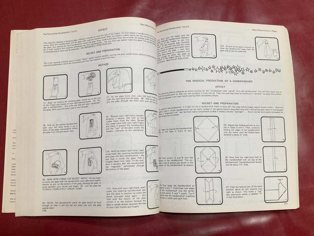 Magic Tricks book, used, Complete Course in Magic, By Mark Wilson