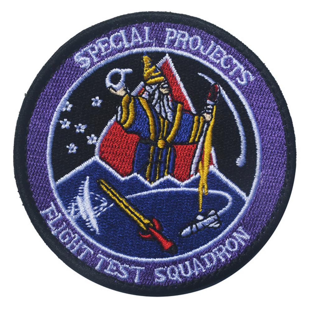 SPECIAL PROJECTS FLIGHT TEST SQUADRON MILITARY HOOK PATCH EMBROIDERED BADGE